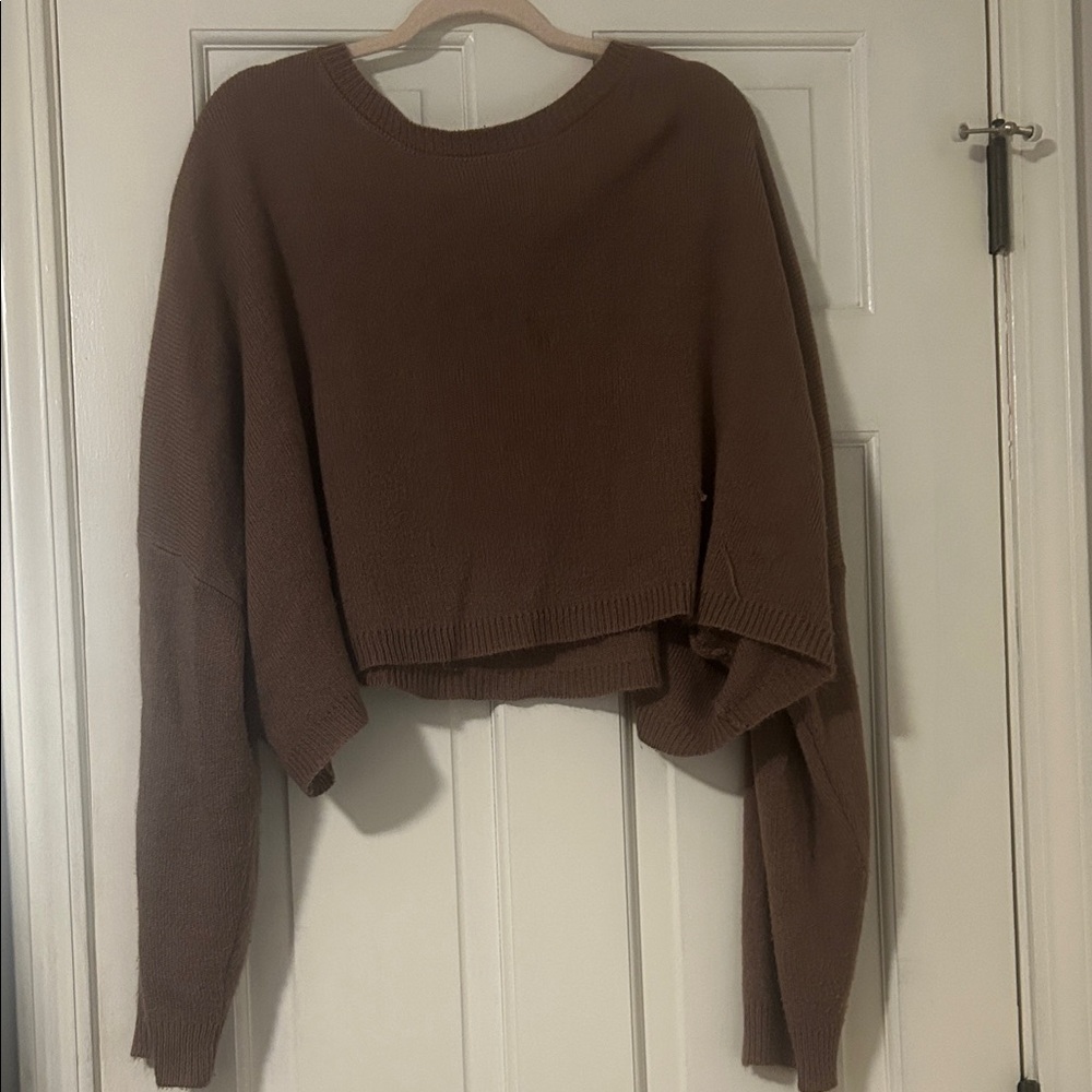 Brown Cropped Sweater